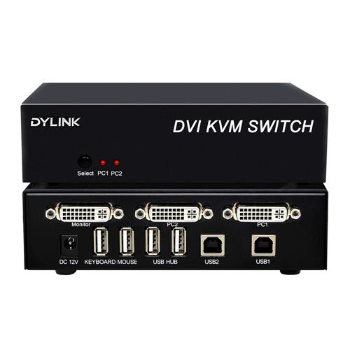 DVI KVM 2口切換器